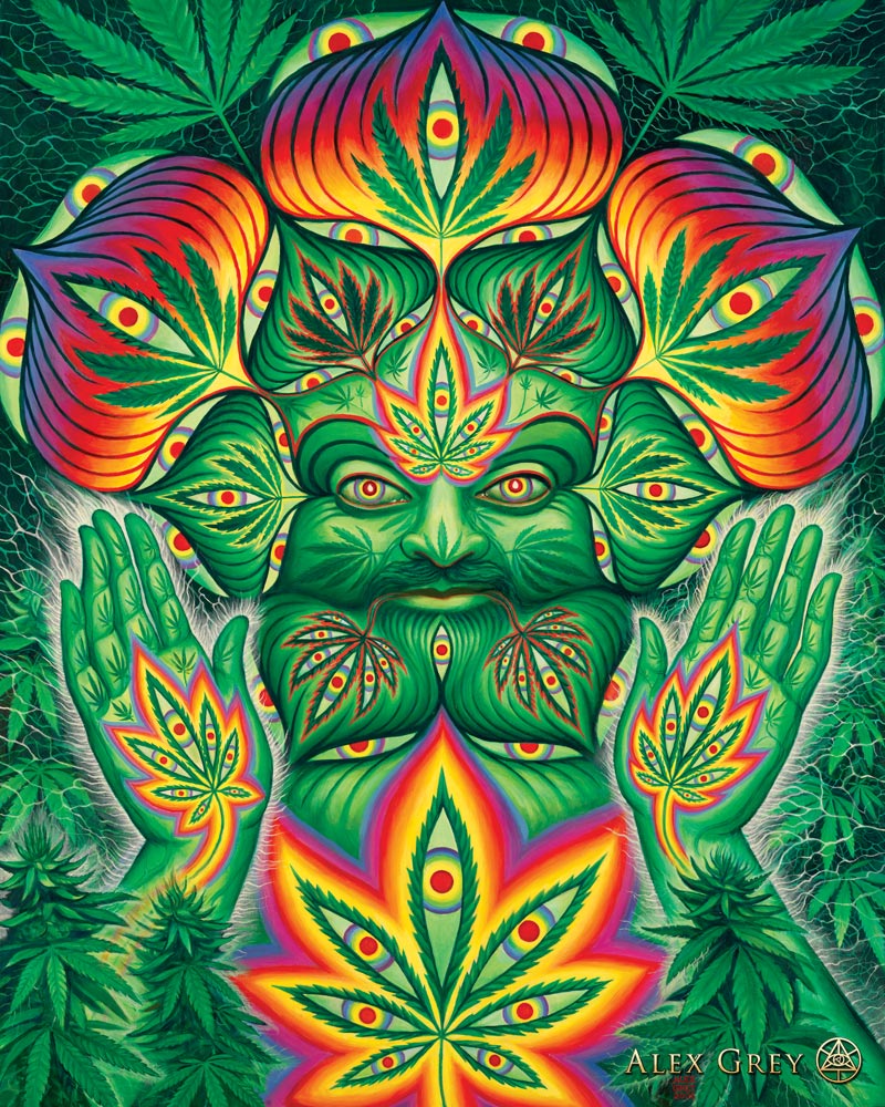 Cannabacchus by Alex Grey